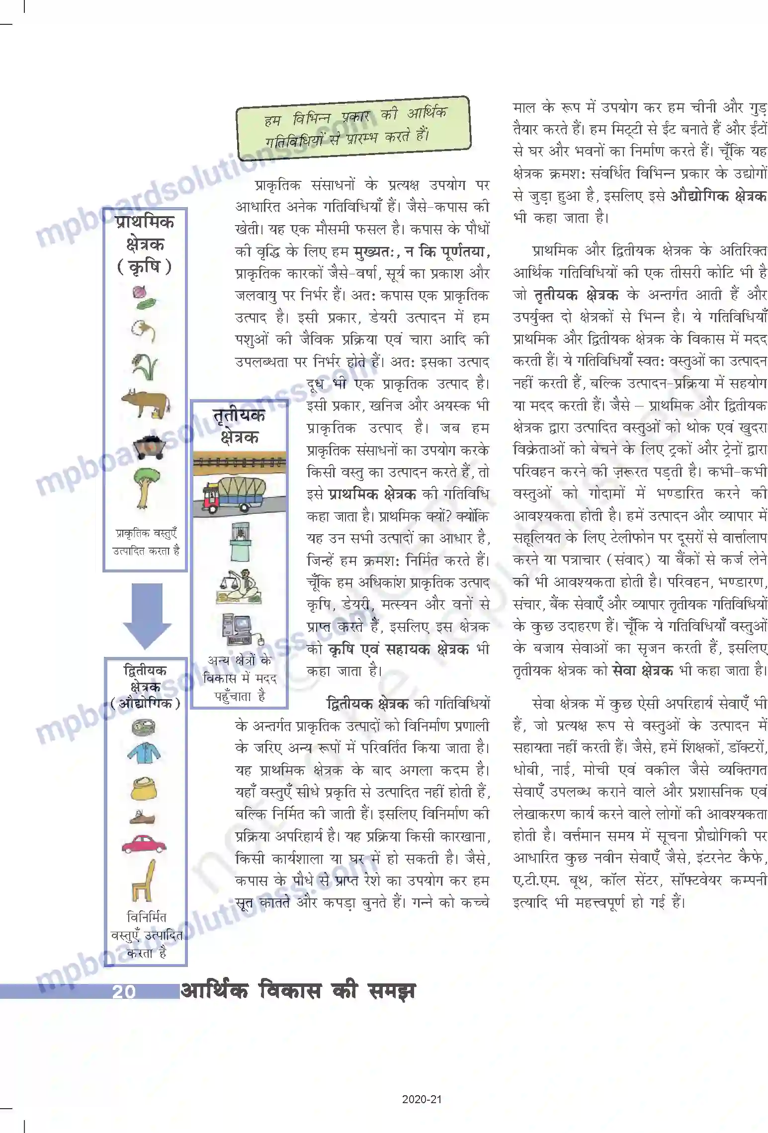 MP Board Book for Class 10 Social Science भारतीय अर्थव्यवस्था के क्षेत्रक Image 3