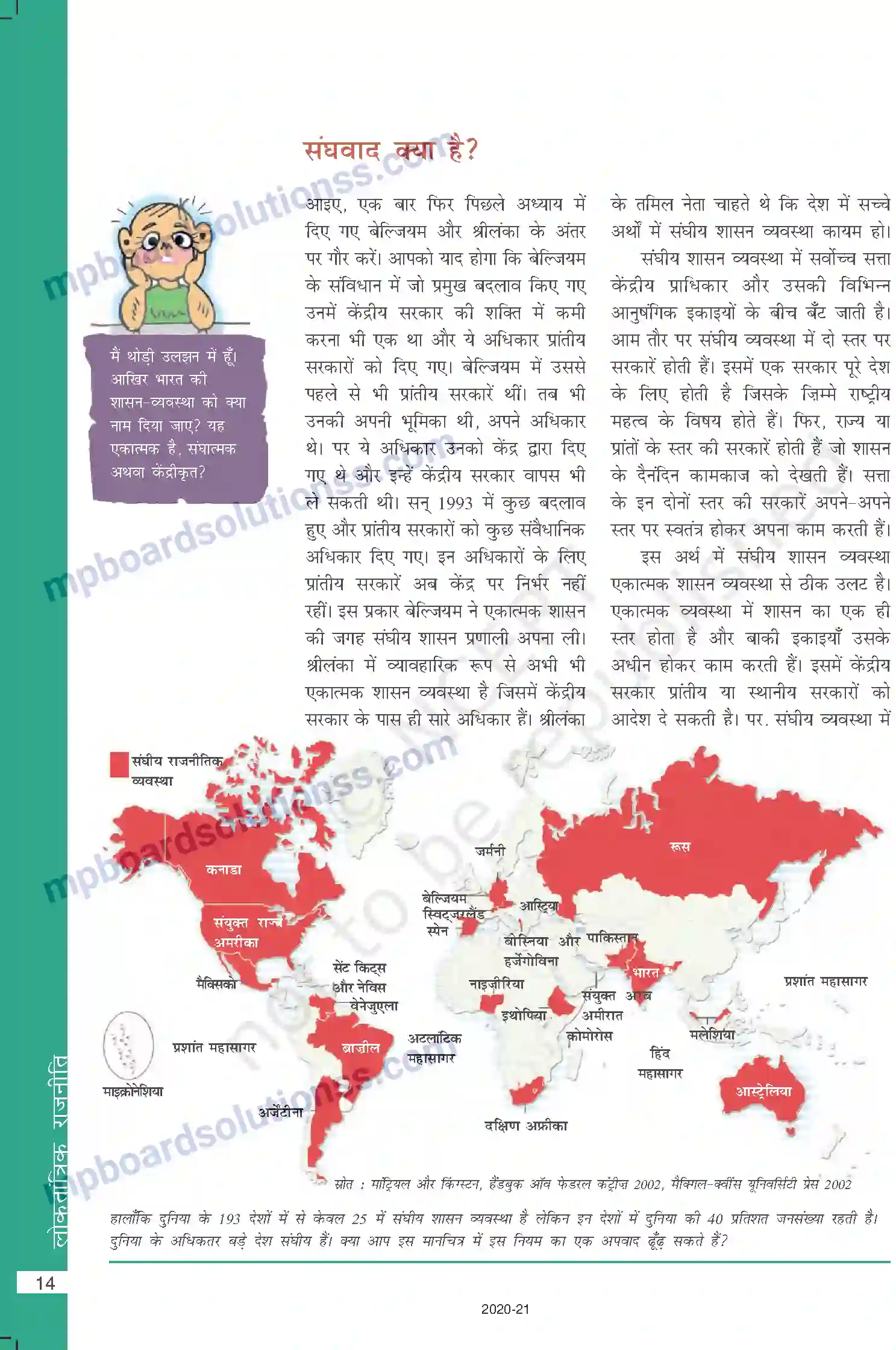 MP Board Book for Class 10 Social Science संघवाद Image 2