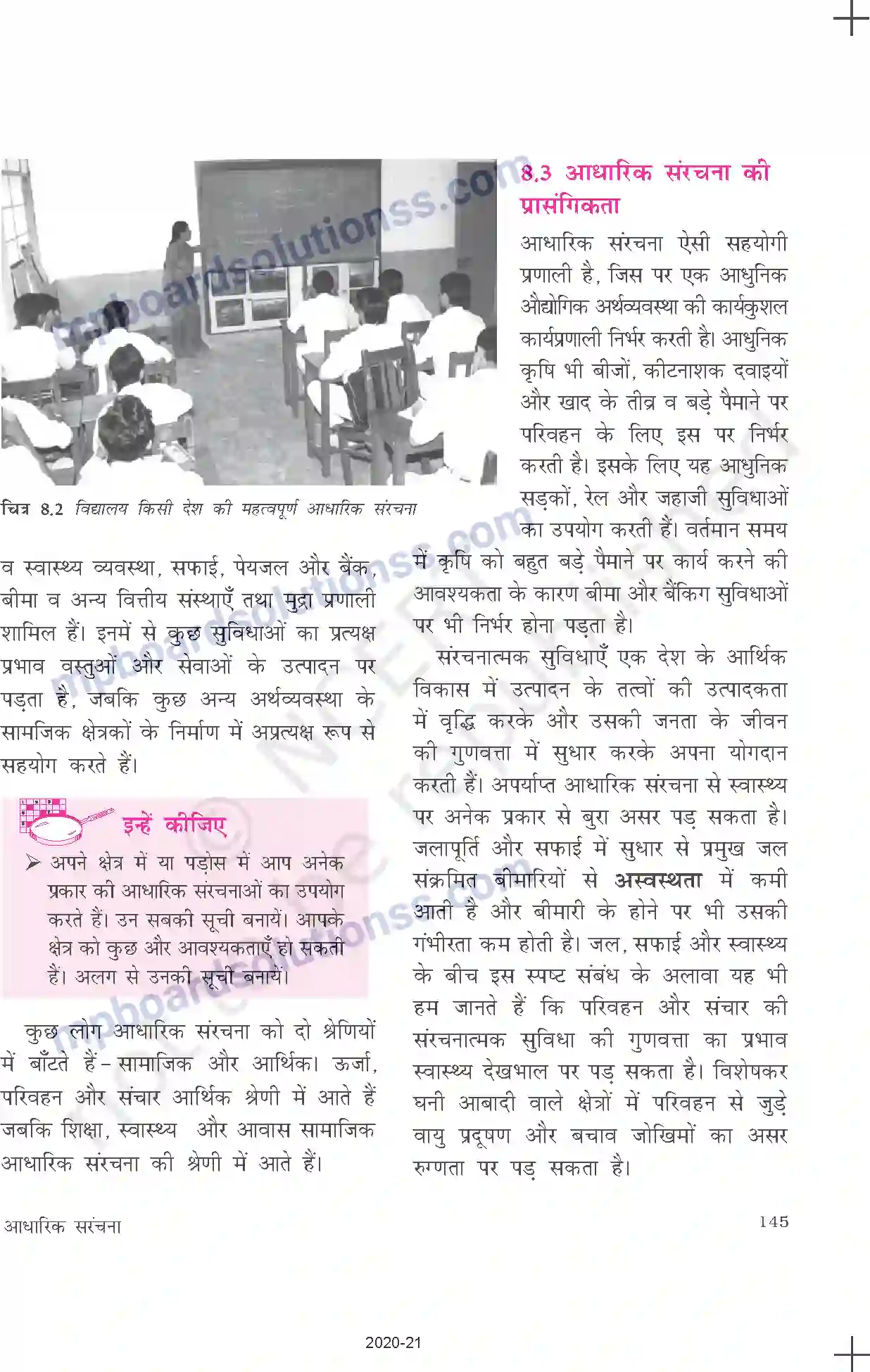 MP Board Book for Class 11 Economics आधारिक संरचना Image 3