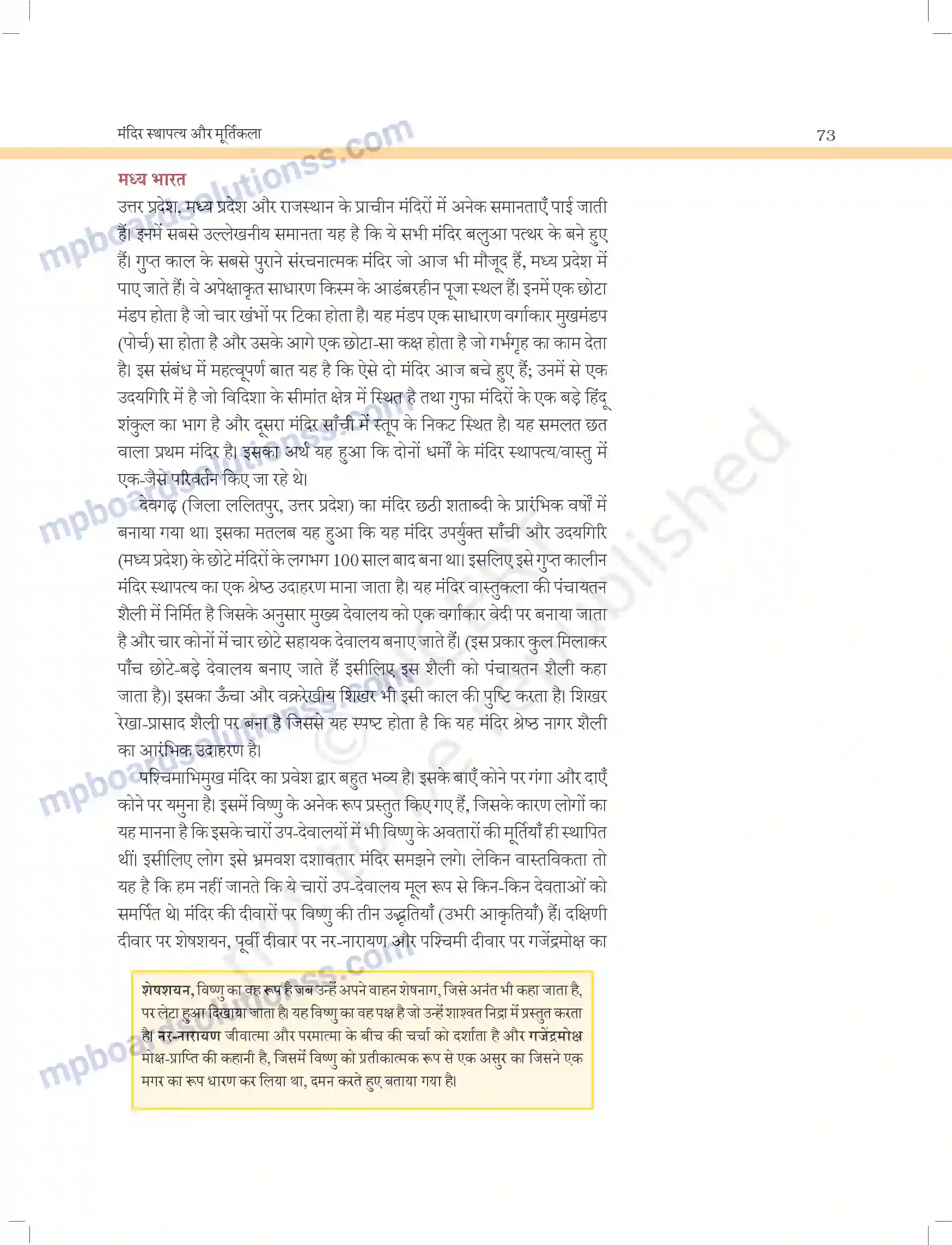 MP Board Book for Class 11 Arts मंदिर स्थापत्य और मूर्तिकला Image 6