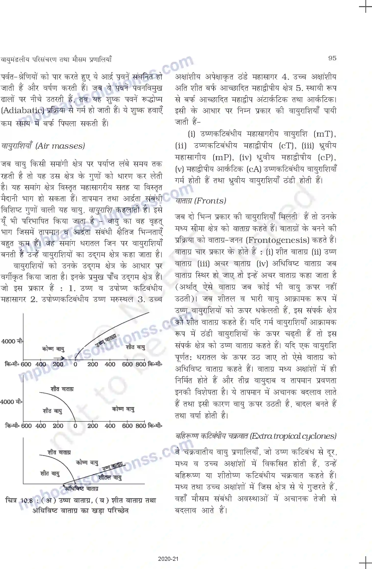 MP Board Book for Class 11 Geography वायुमंडलीय परिसंचरण तथा मौसम प्रणालियाँ Image 7