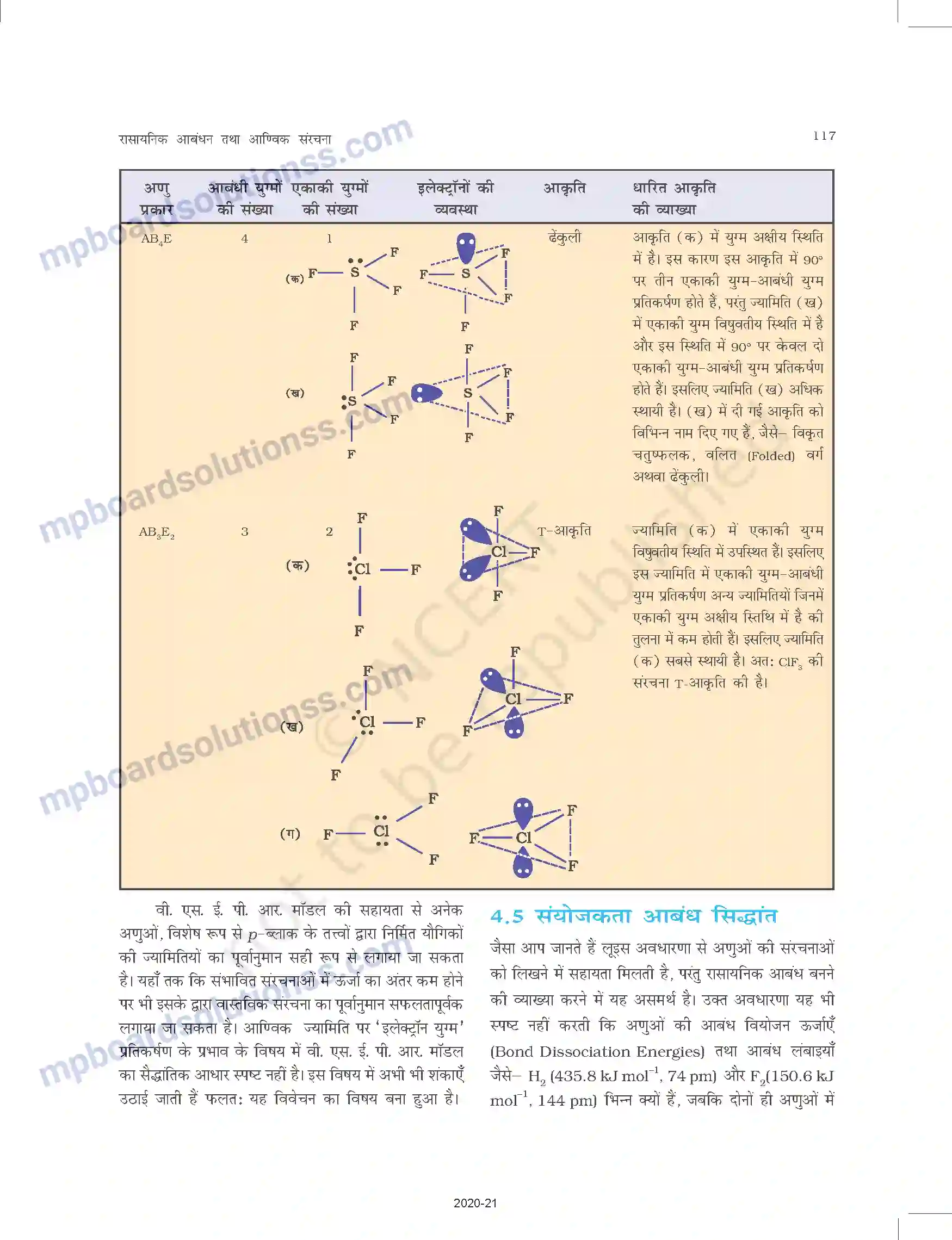 MP Board Book for Class 11 Chemistry रासायनिक आबंधन तथा आण्विक संरचना Image 18