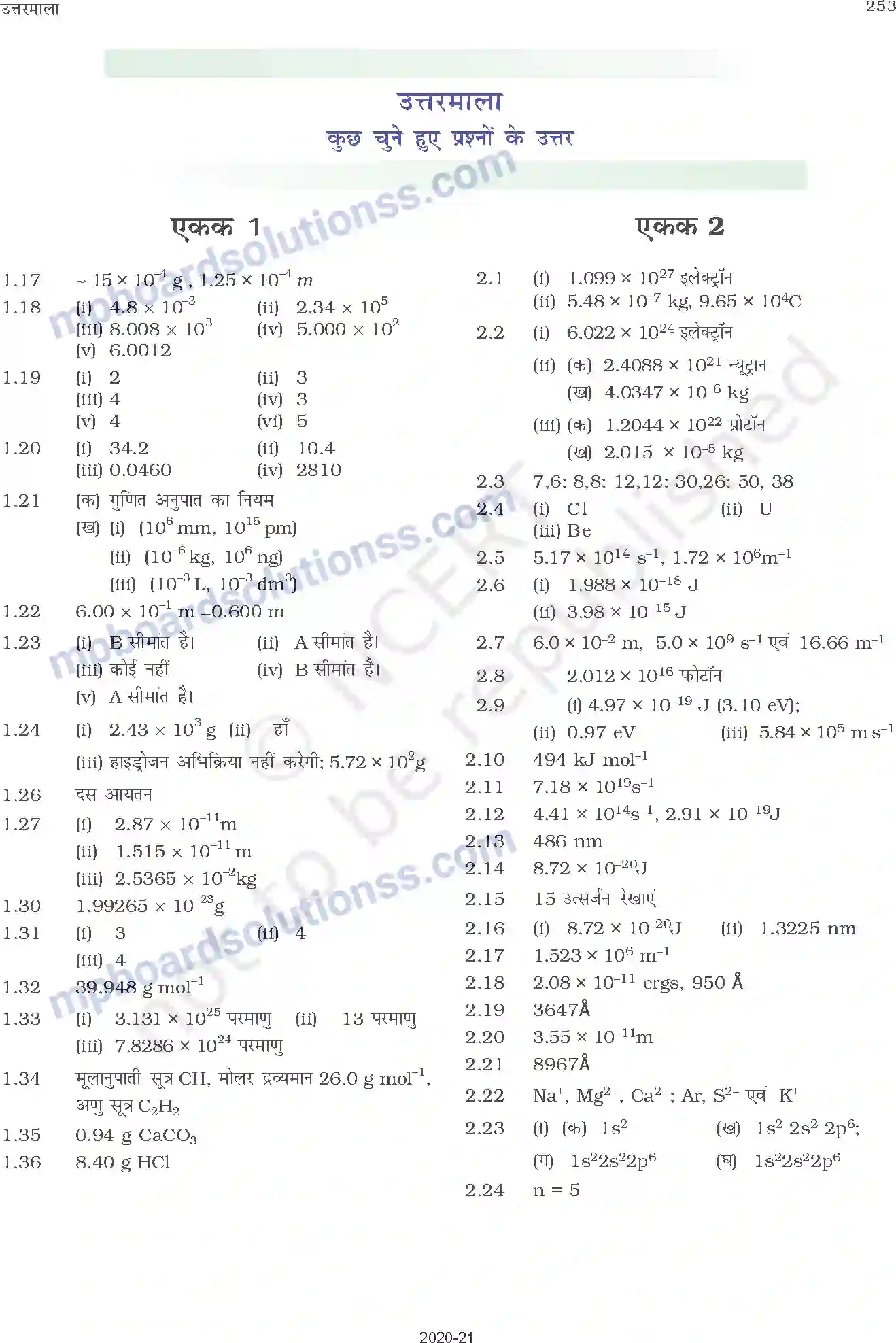 MP Board Book for Class 11 Chemistry परिशिष्ट Image 19