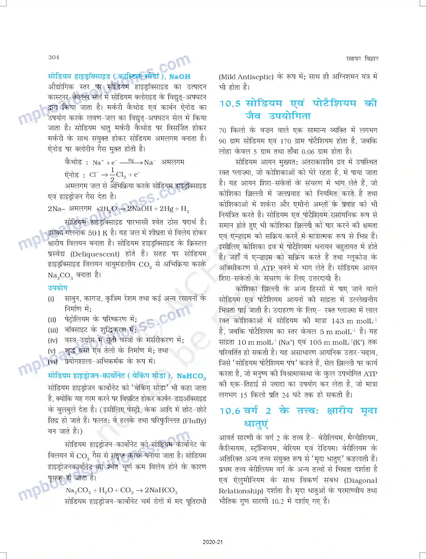 MP Board Book for Class 11 Chemistry s-ब्लॉक तत्त्व Image 8