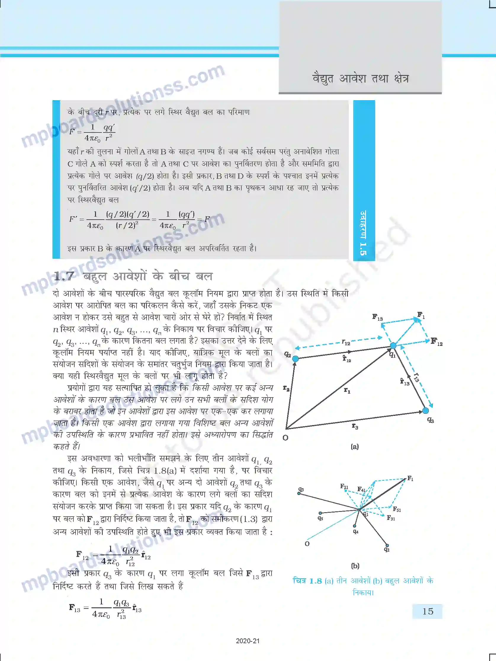 MP Board Book for Class 12 Physics वैद्युत आवेश तथा क्षेत्र Image 15