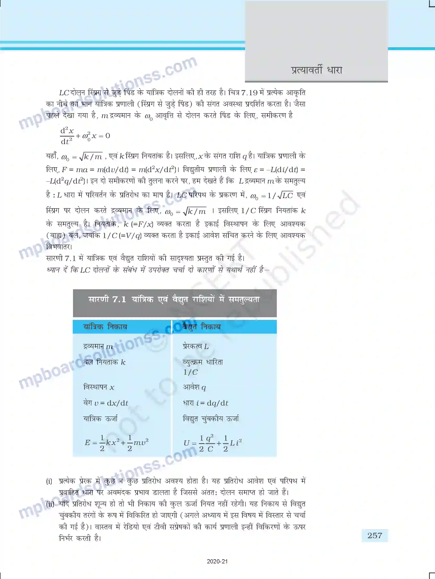 MP Board Book for Class 12 Physics प्रत्यावर्ती धारा Image 25