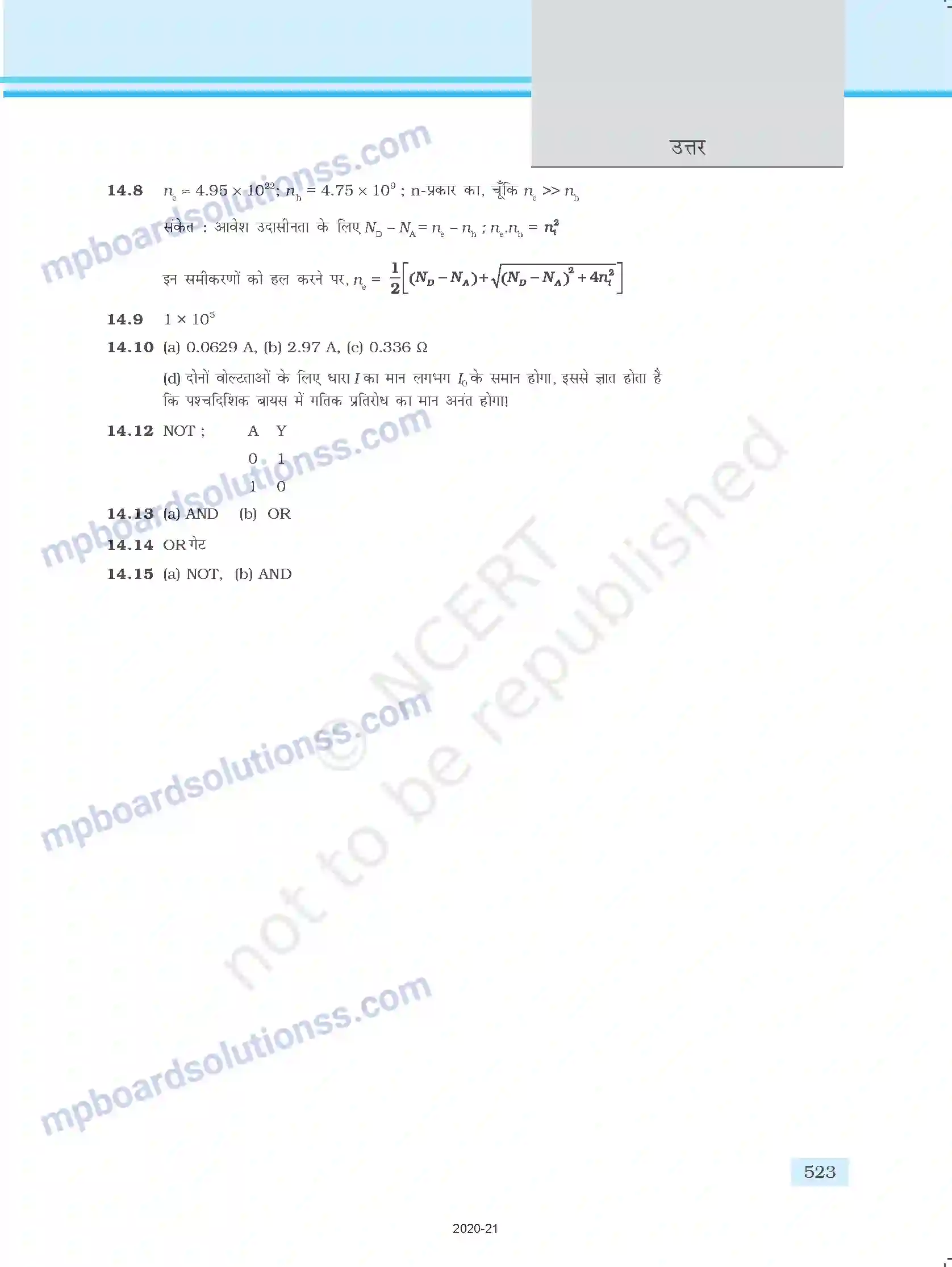 MP Board Book for Class 12 Physics उत्तरमाला Image 18
