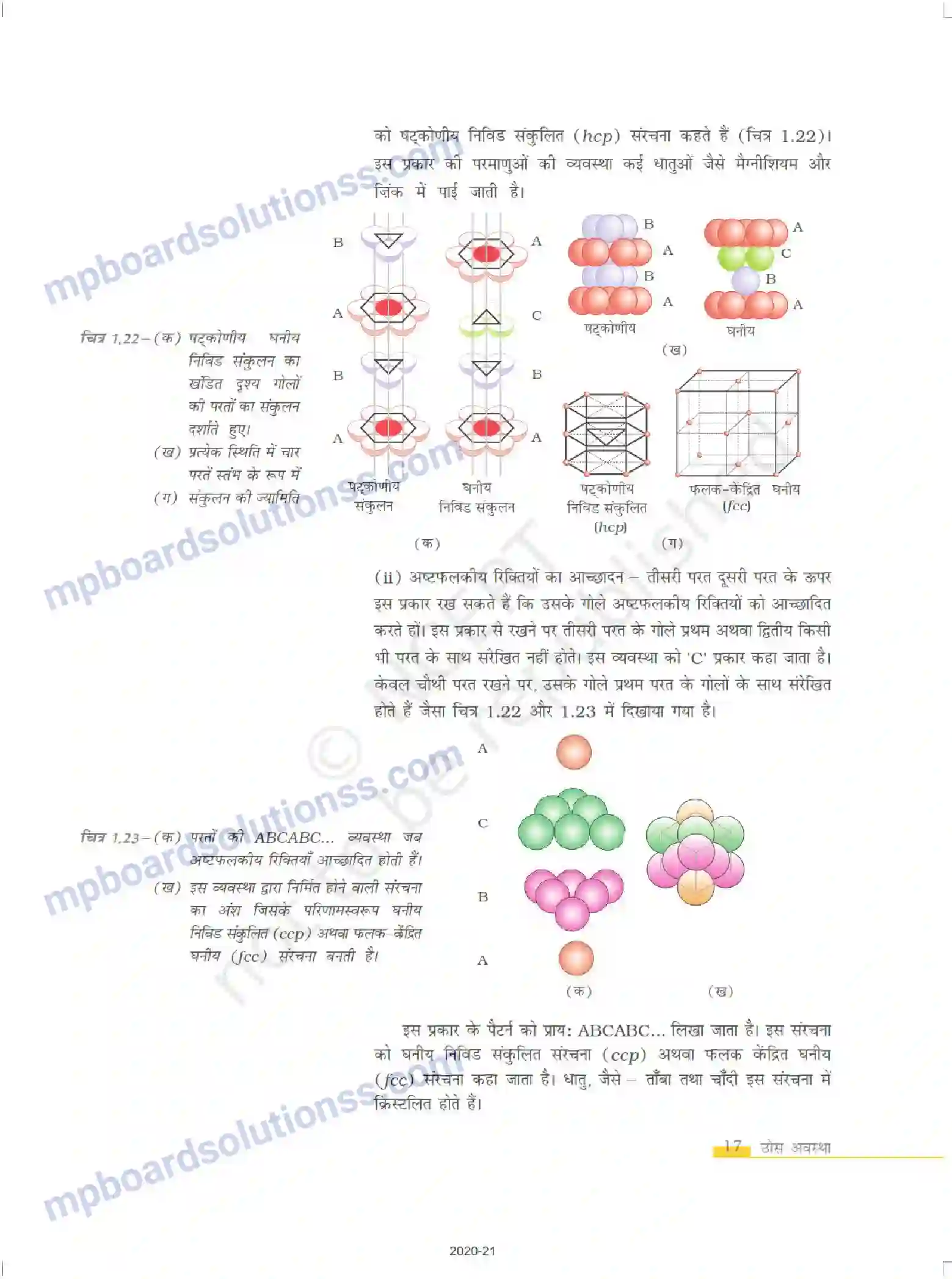 MP Board Book for Class 12 Chemistry ठोस अवस्था Image 17