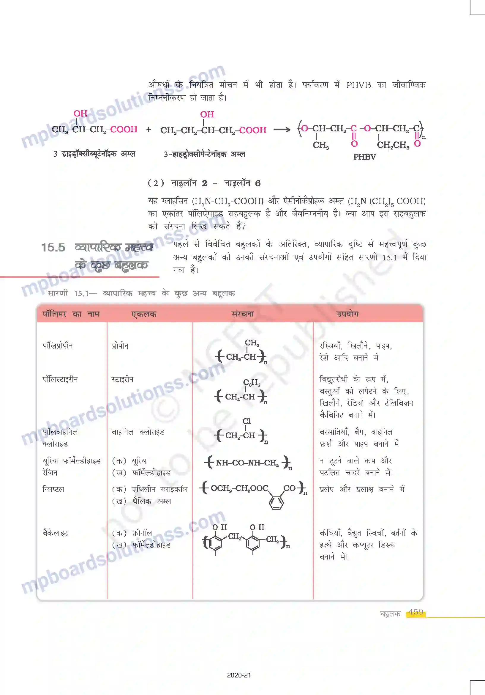 MP Board Book for Class 12 Chemistry बहुलक Image 11