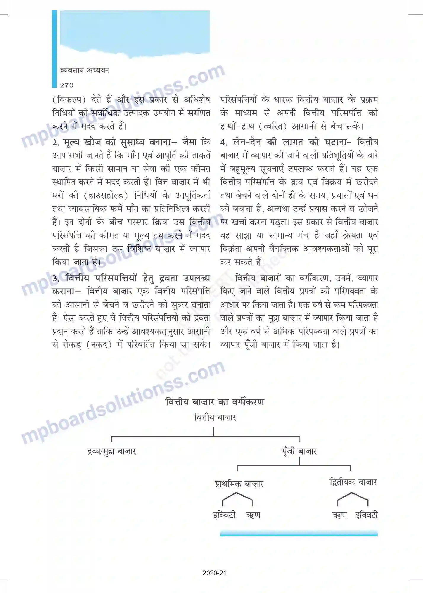 MP Board Book for Class 12 Business Studies वित्तीय बाजार Image 4