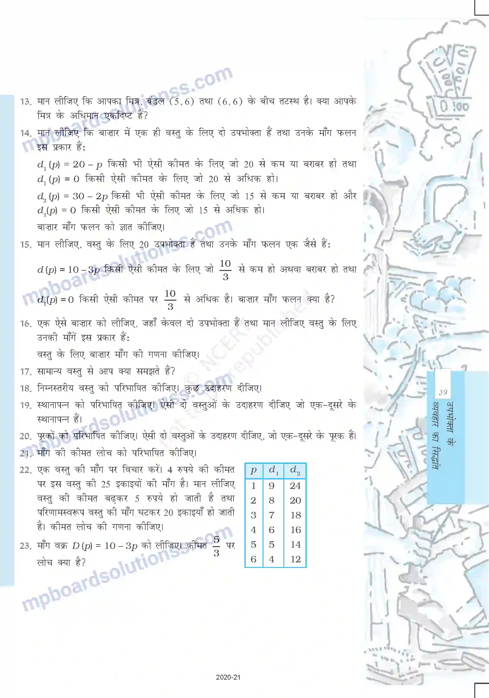 MP Board Book for Class 12 Economics उपभोक्ता के व्यवहार का सिद्धांत Image 31
