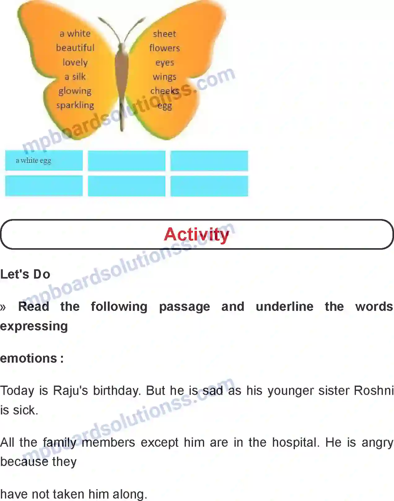 MP Board Book for Class 4 English A Happy Child Image 3