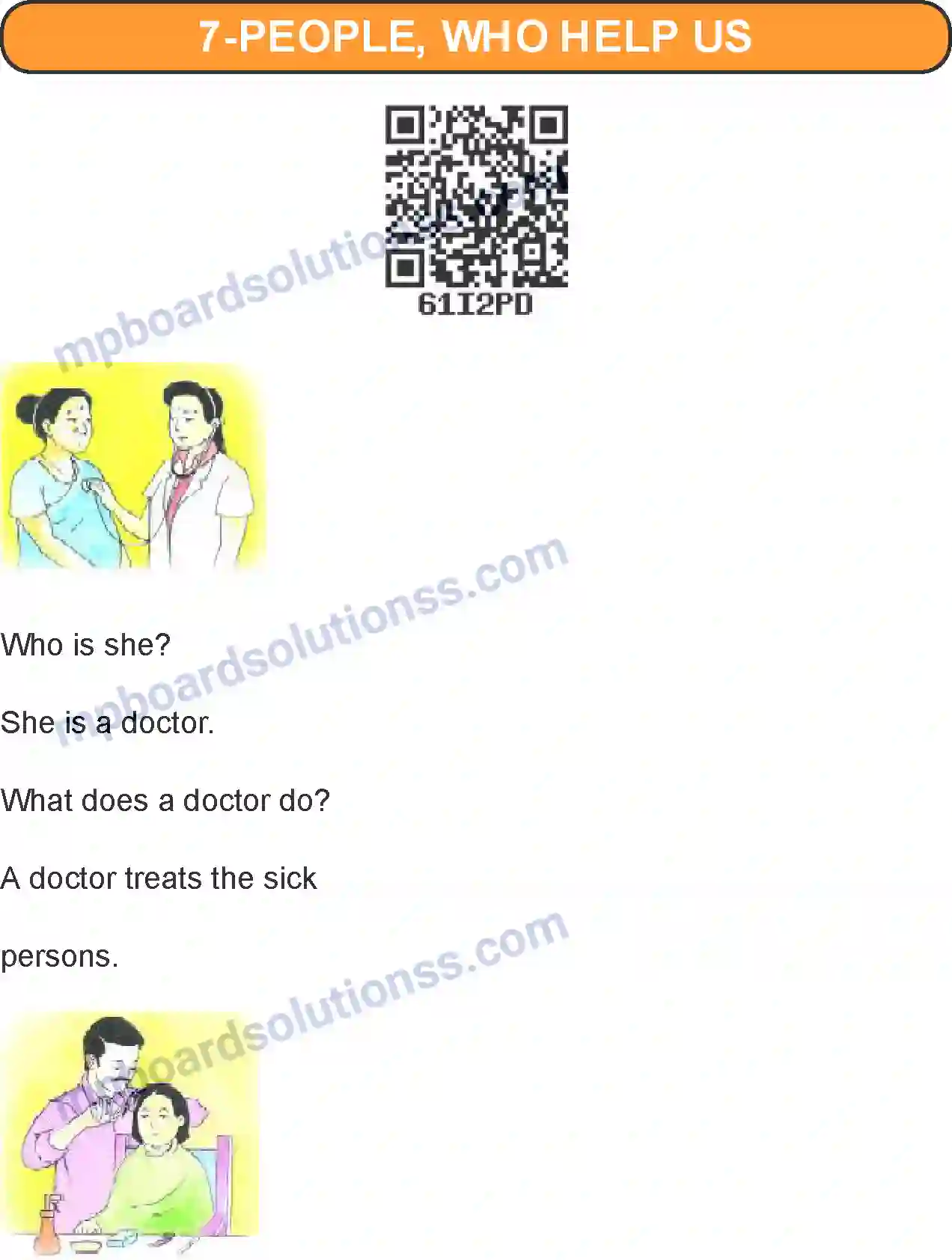 MP Board Book for Class 4 English People, Who Help Us Image 1