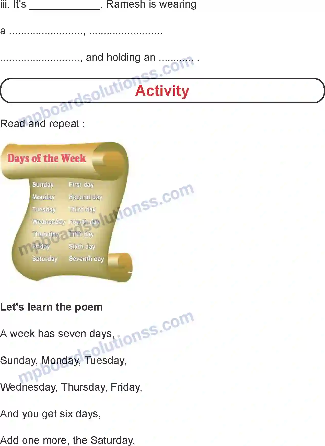 MP Board Book for Class 4 English Lovely Seasons Image 4