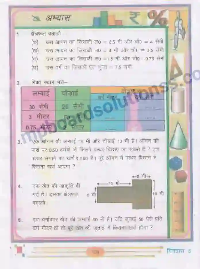 MP Board Book for Class 5 Mathematics क्षेत्रफल Image 5