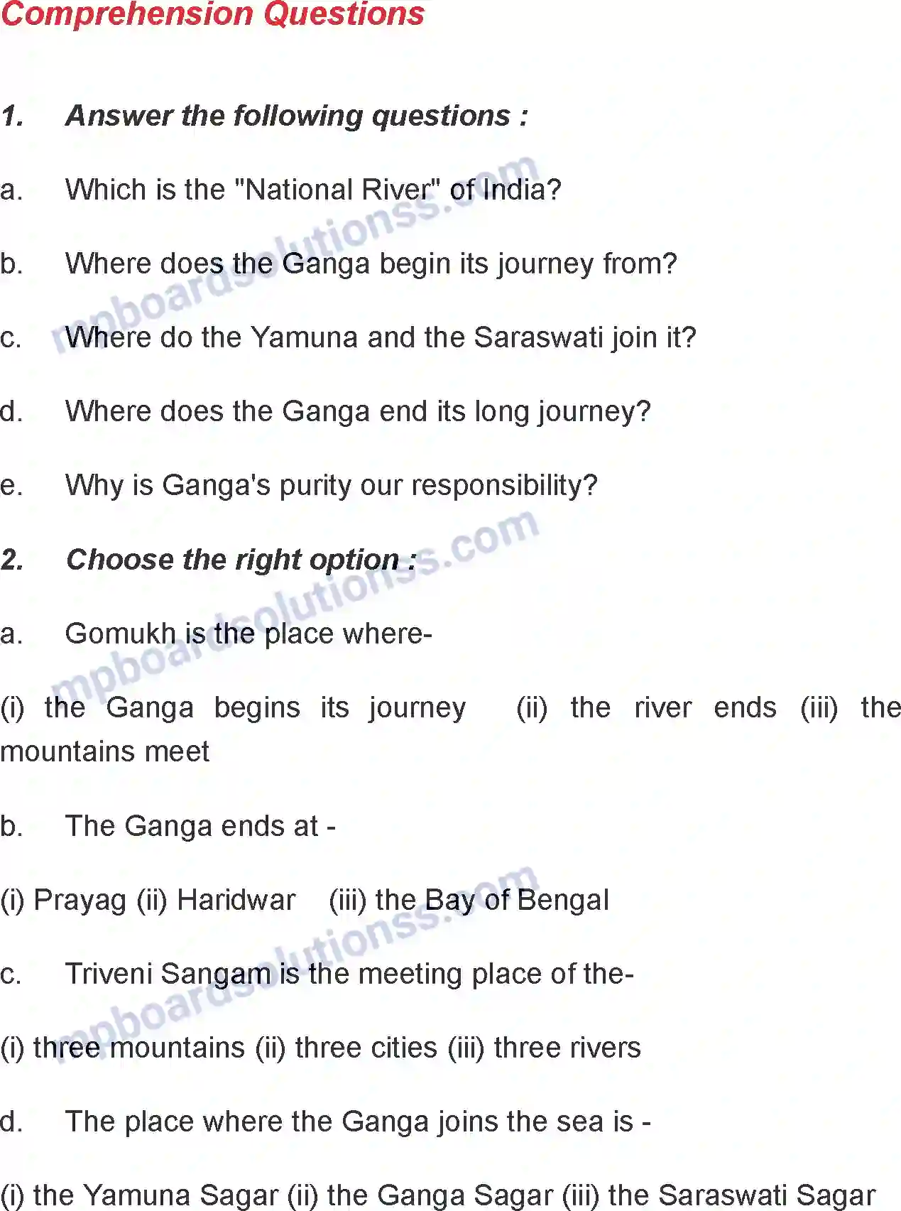 MP Board Book for Class 7 English The Holy Ganga Image 3