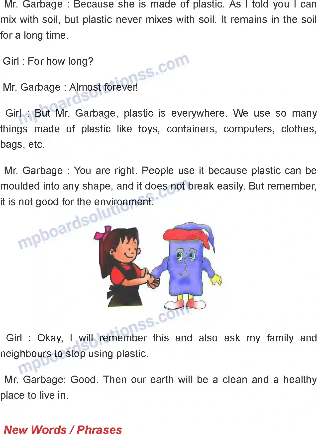MP Board Book for Class 7 English Mr. Garbage And Mrs. Polythene Image 3