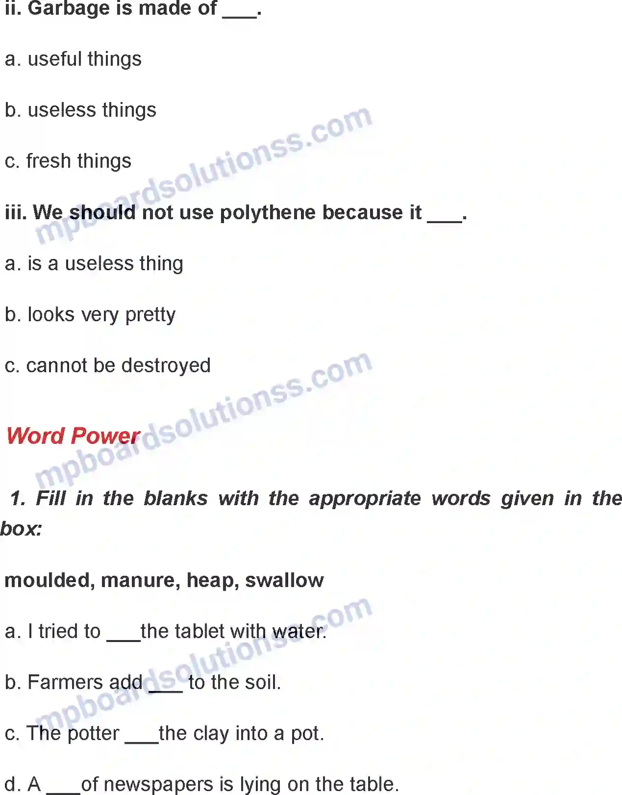 MP Board Book for Class 7 English Mr. Garbage And Mrs. Polythene Image 5