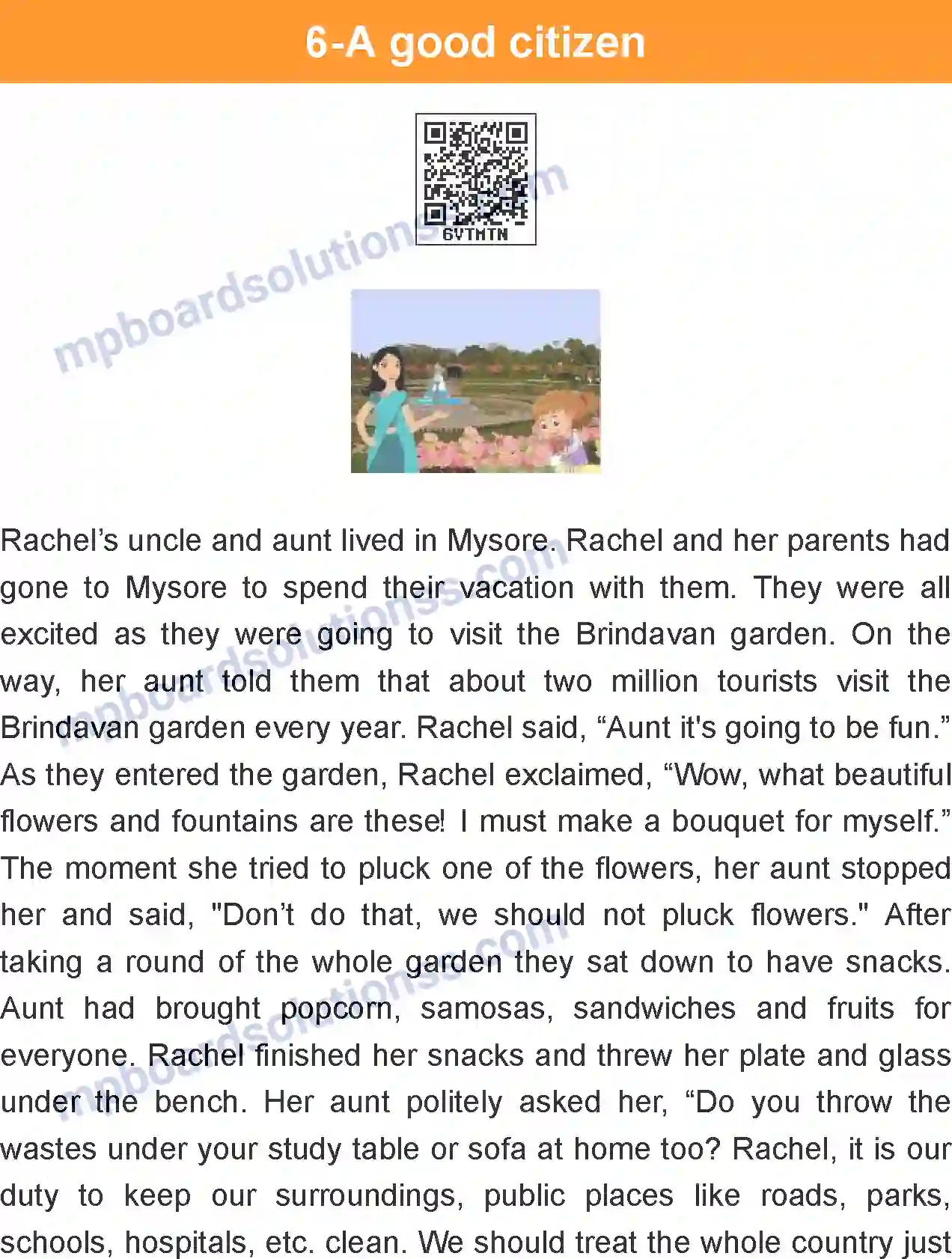 MP Board Book for Class 7 English A Good Citizen Image 1