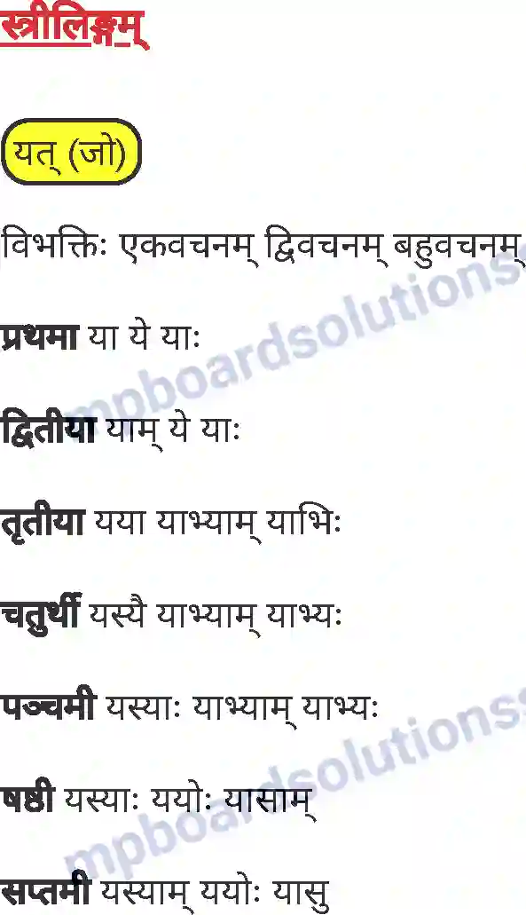 MP Board Book for Class 7 Sanskrit व्याकरण Image 23