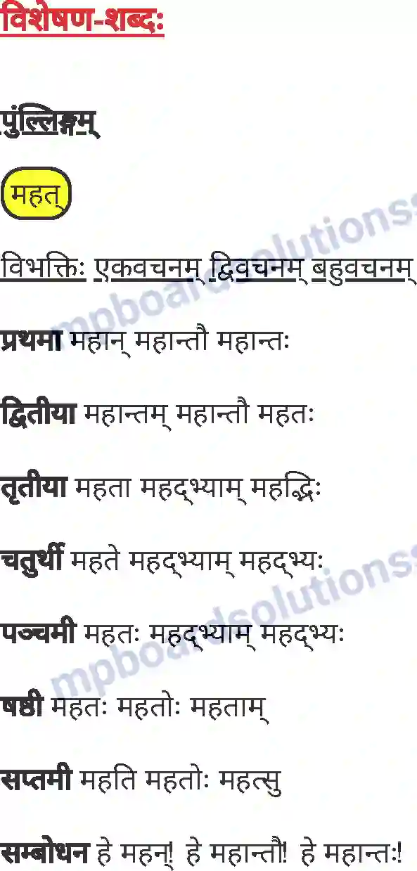 MP Board Book for Class 7 Sanskrit व्याकरण Image 25