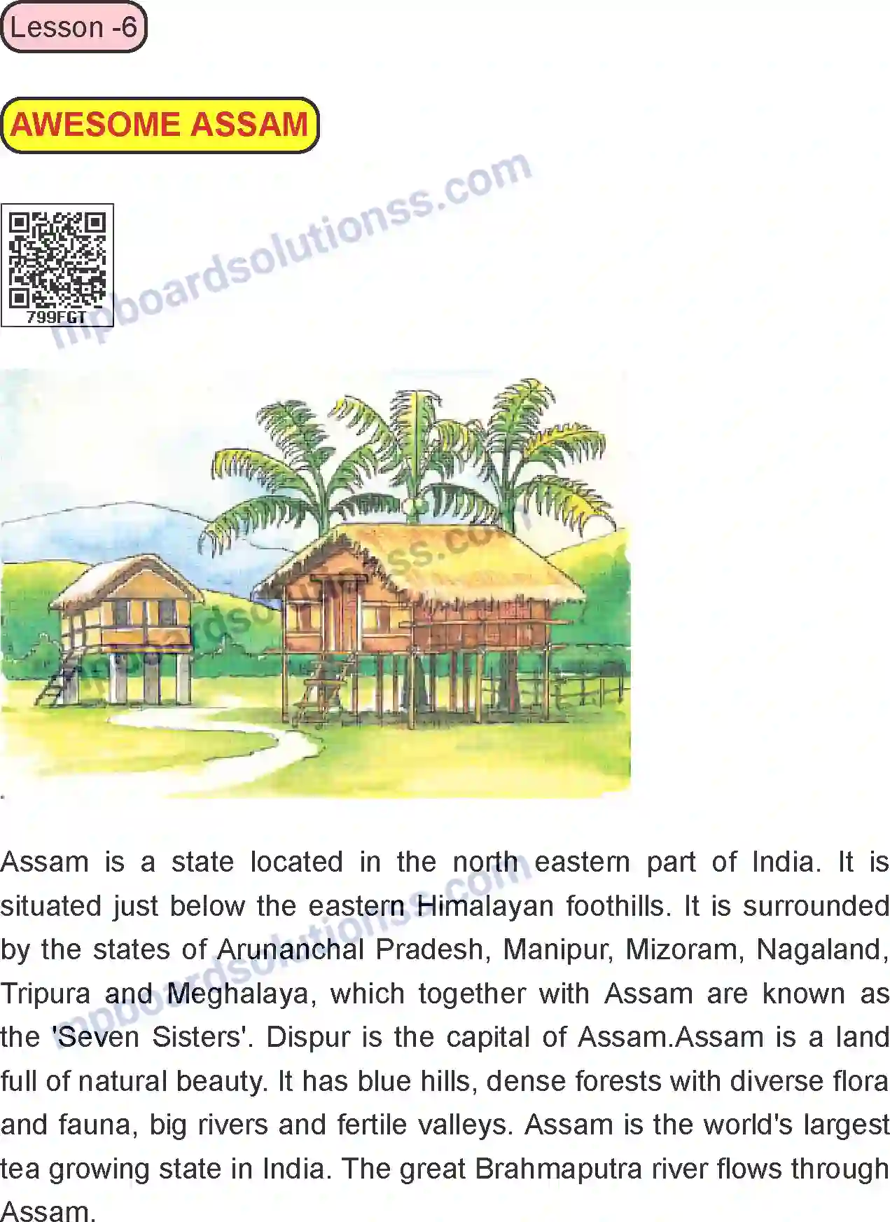 MP Board Book for Class 8 English Awesome Assam Image 1