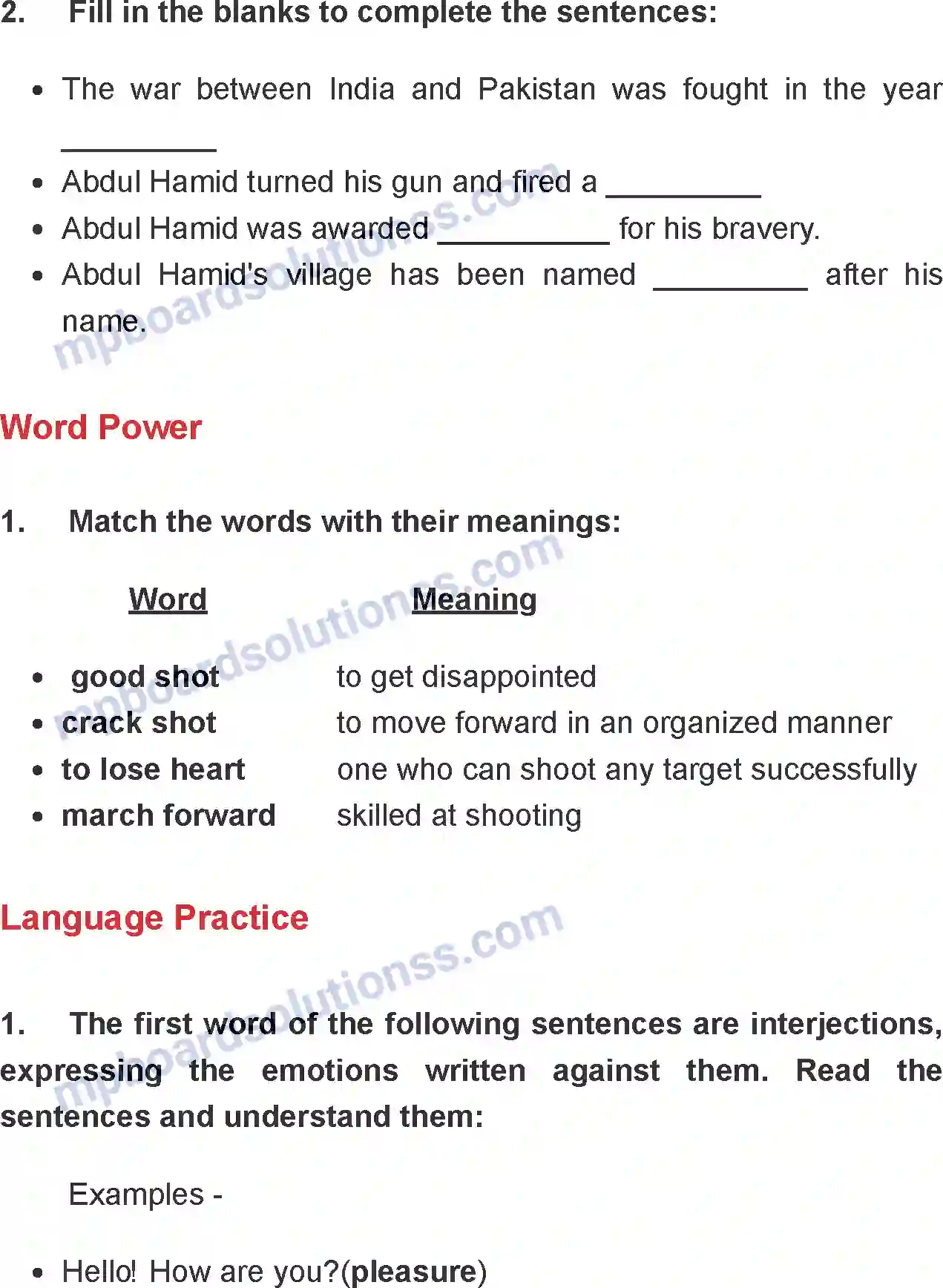 MP Board Book for Class 8 English Veer Abdul Hamid Image 4