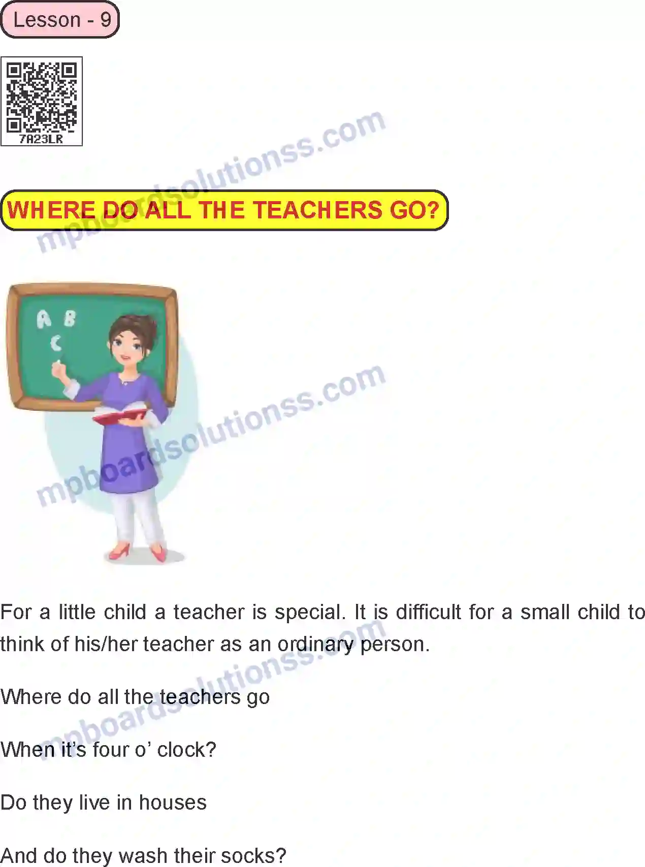 MP Board Book for Class 8 English Where Do All The Teachers Go Image 1