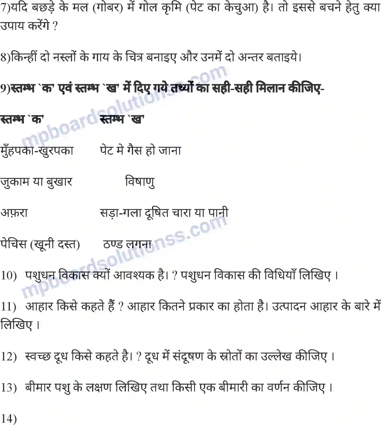 MP Board Book for Class 8 Agriculture पशुपालन Image 24