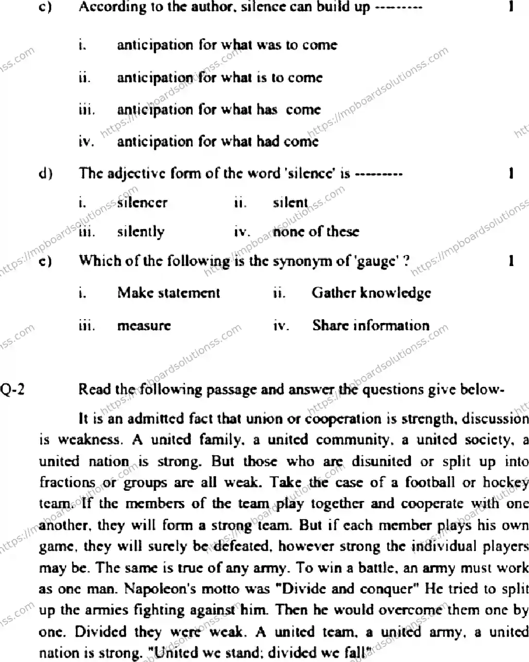 MP Board Class 10 English General HE-531670 Final Paper 2022 Image 2