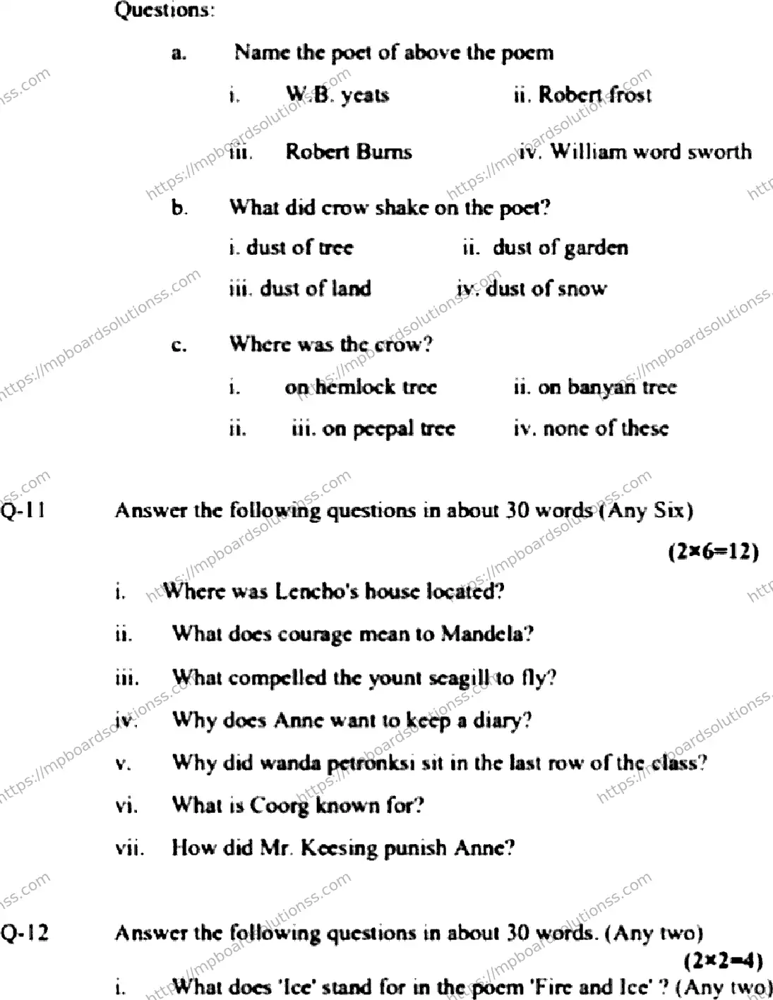 MP Board Class 10 English General HE-531670 Final Paper 2022 Image 9