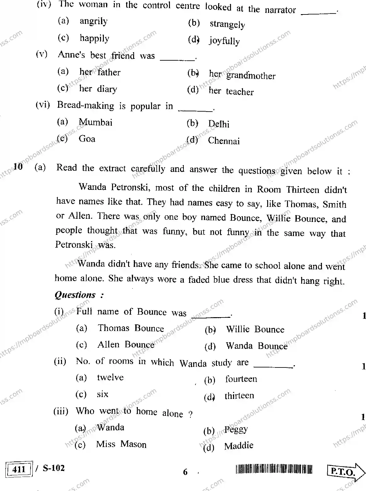 MP Board Class 10 English HE-901326 Final Paper 2022 Image 6