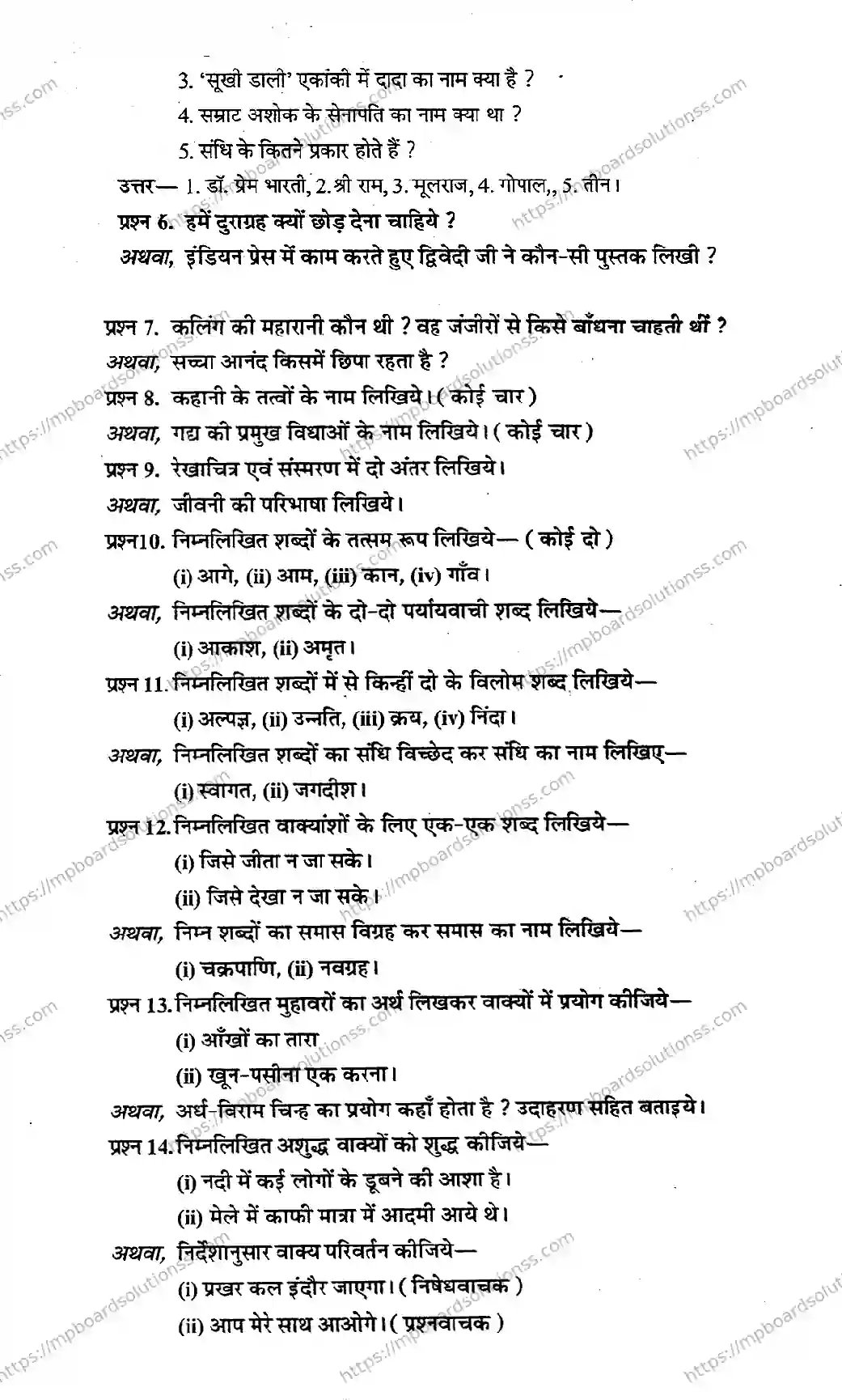 MP Board Class 10 Hindi-416747 Final Paper 2016 Image 2