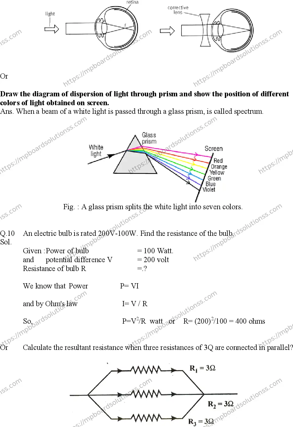 MP Board Class 10 Science EM With Answer-134750 Final Paper 2015 Image 4