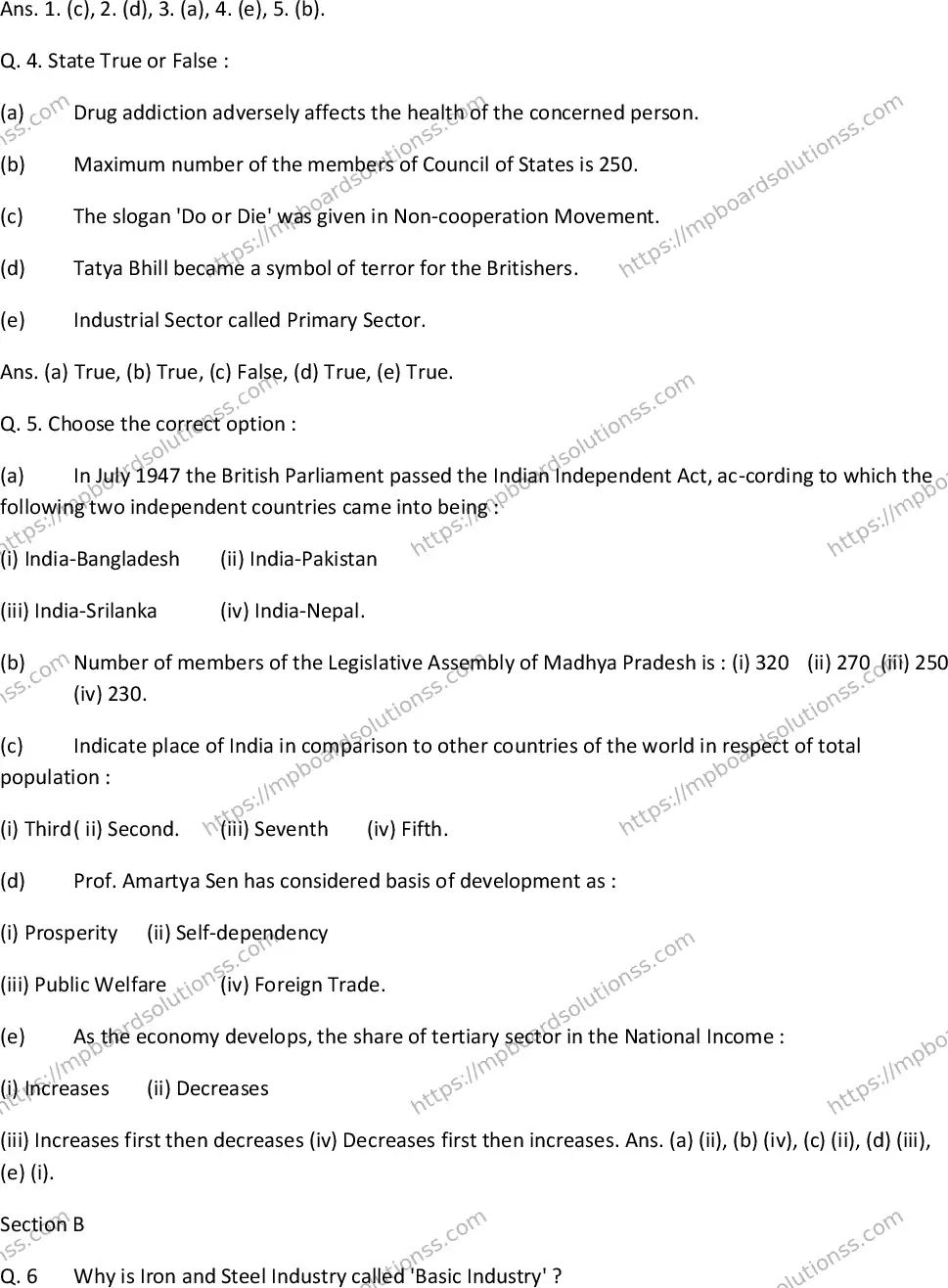 MP Board Class 10 Social Science EM-126562 Final Paper 2013 Image 2