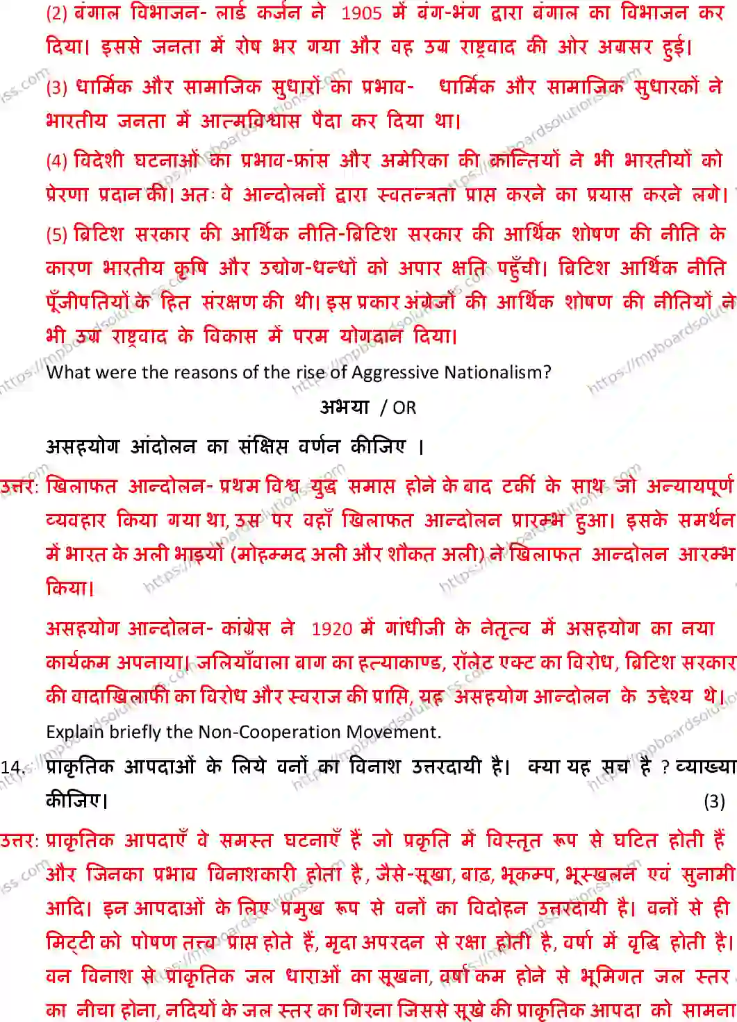 MP Board Class 10 Social Science With Solution-304065 Final Paper 2019 Image 11