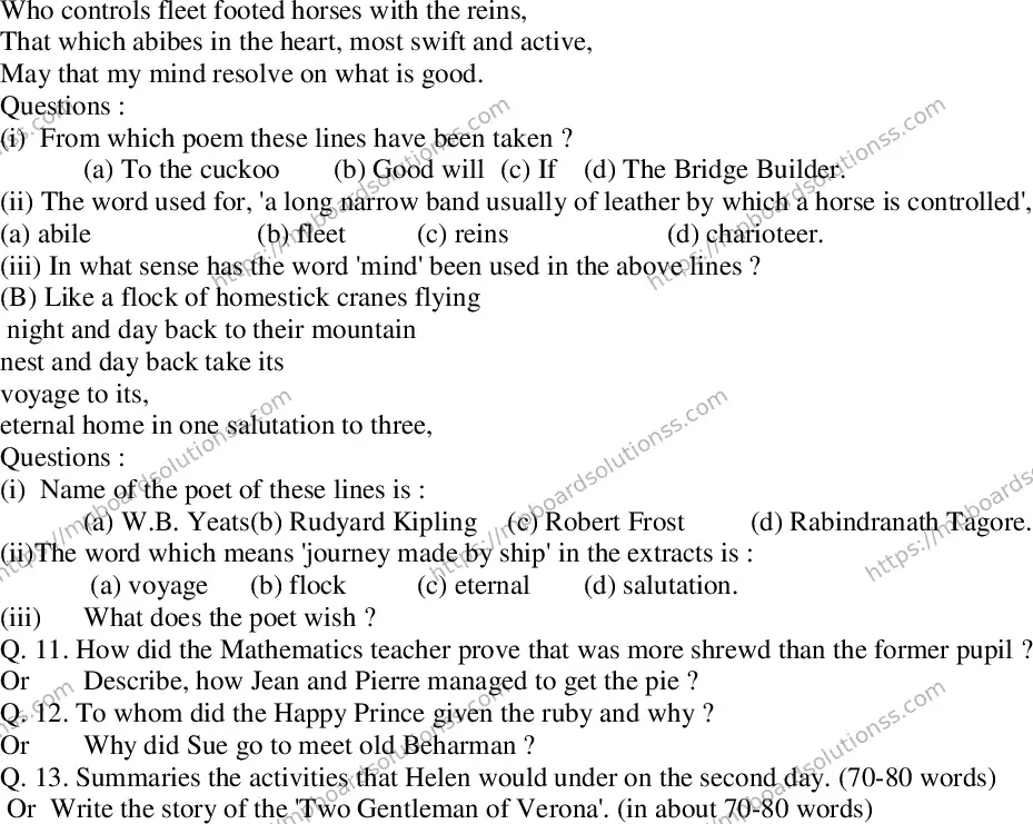 MP Board Class 10 Special English-887775 Final Paper 2013 Image 4