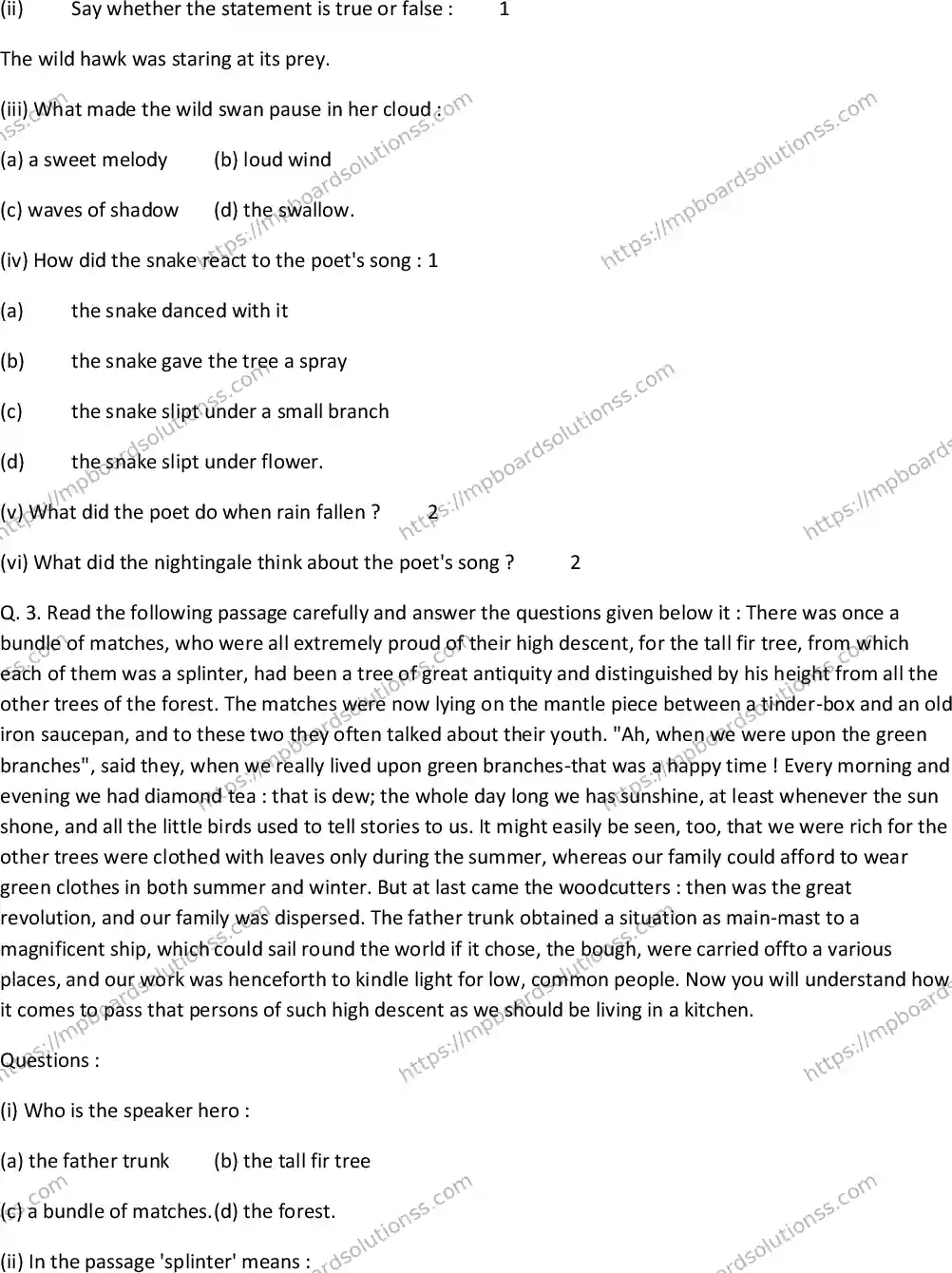 MP Board Class 10 Special English EM-487483 Final Paper 2014 Image 3