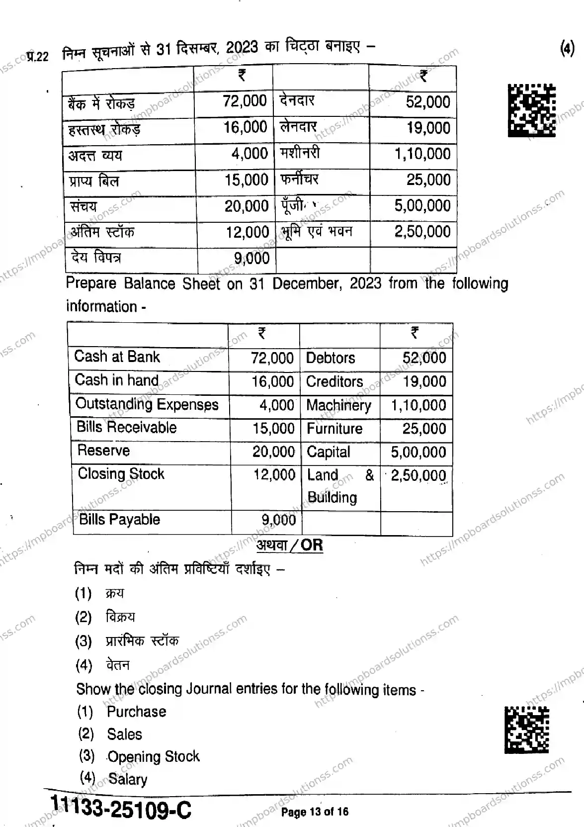 MP Board Class 11 Accountancy-852448 Final Paper 2025 Image 13