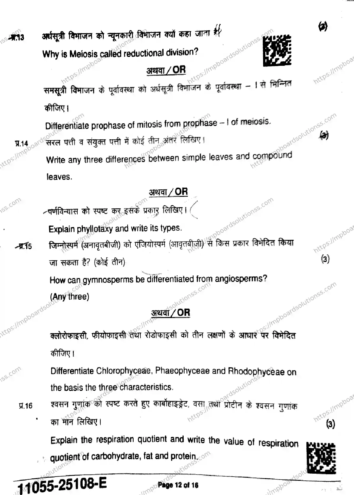 MP Board Class 11 Biology-326932 Final Paper 2025 Image 12