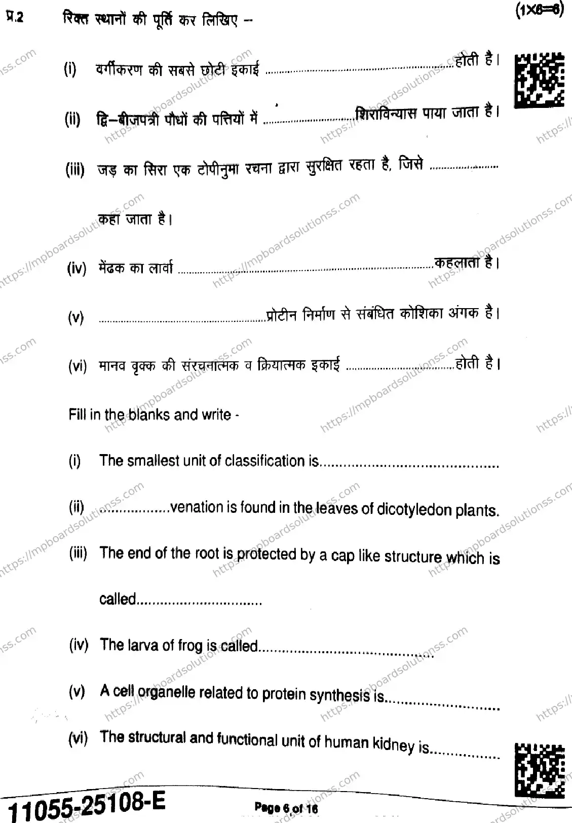 MP Board Class 11 Biology-326932 Final Paper 2025 Image 6