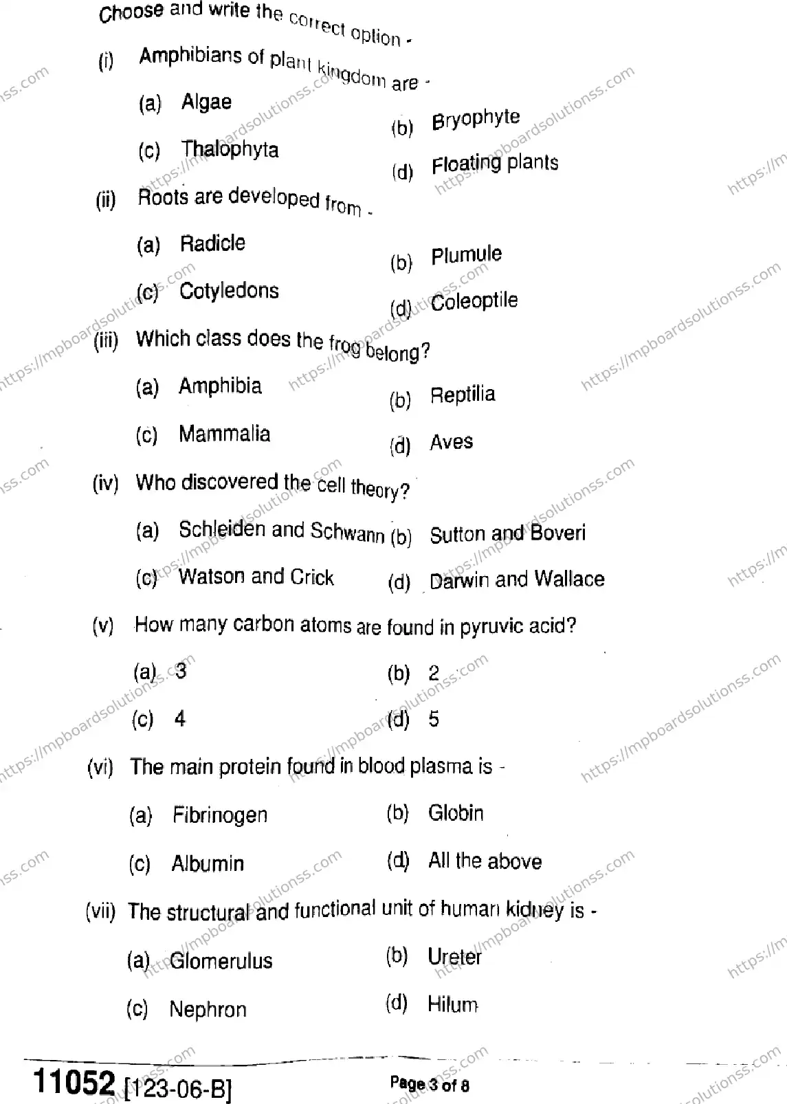 MP Board Class 11 Biology-367760 Final Paper 2023 Image 3