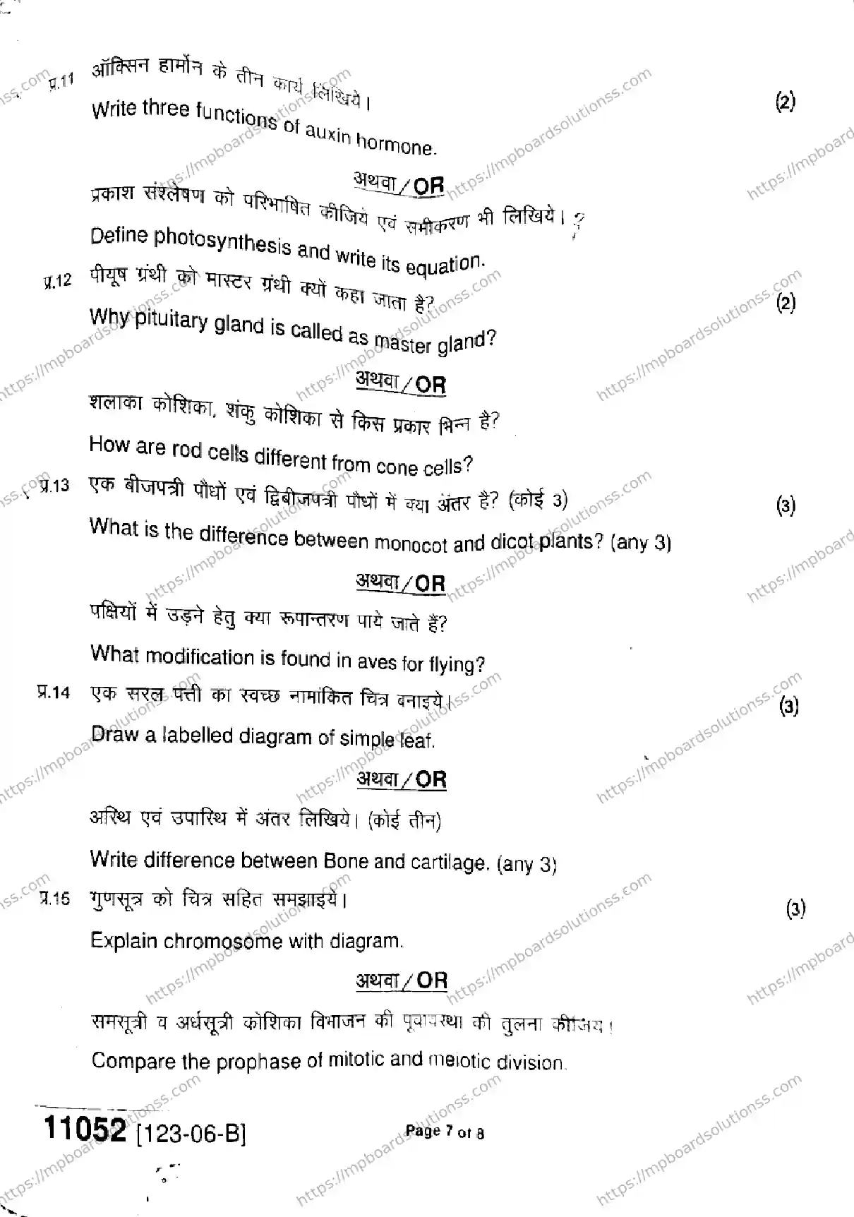 MP Board Class 11 Biology-367760 Final Paper 2023 Image 7