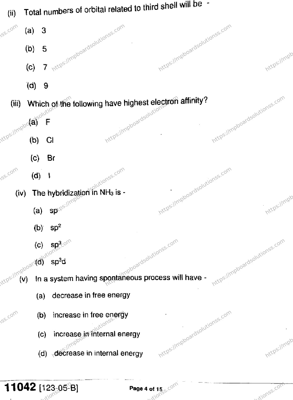 MP Board Class 11 Chemistry-914437 Final Paper 2023 Image 4