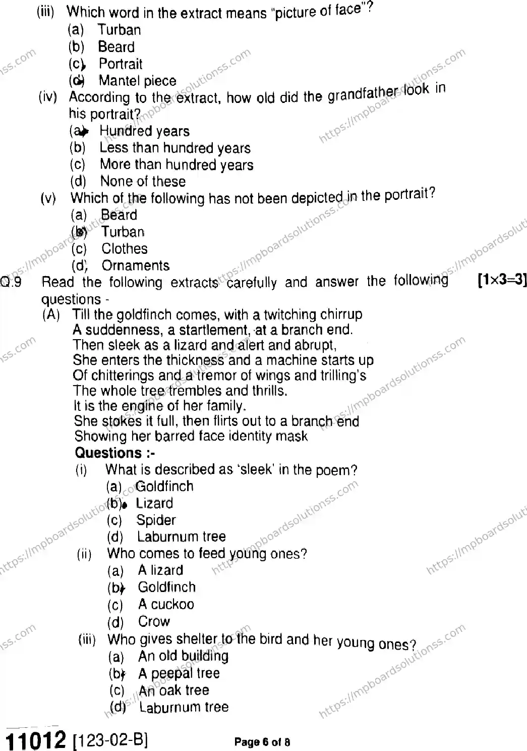 MP Board Class 11 English-545969 Final Paper 2023 Image 6