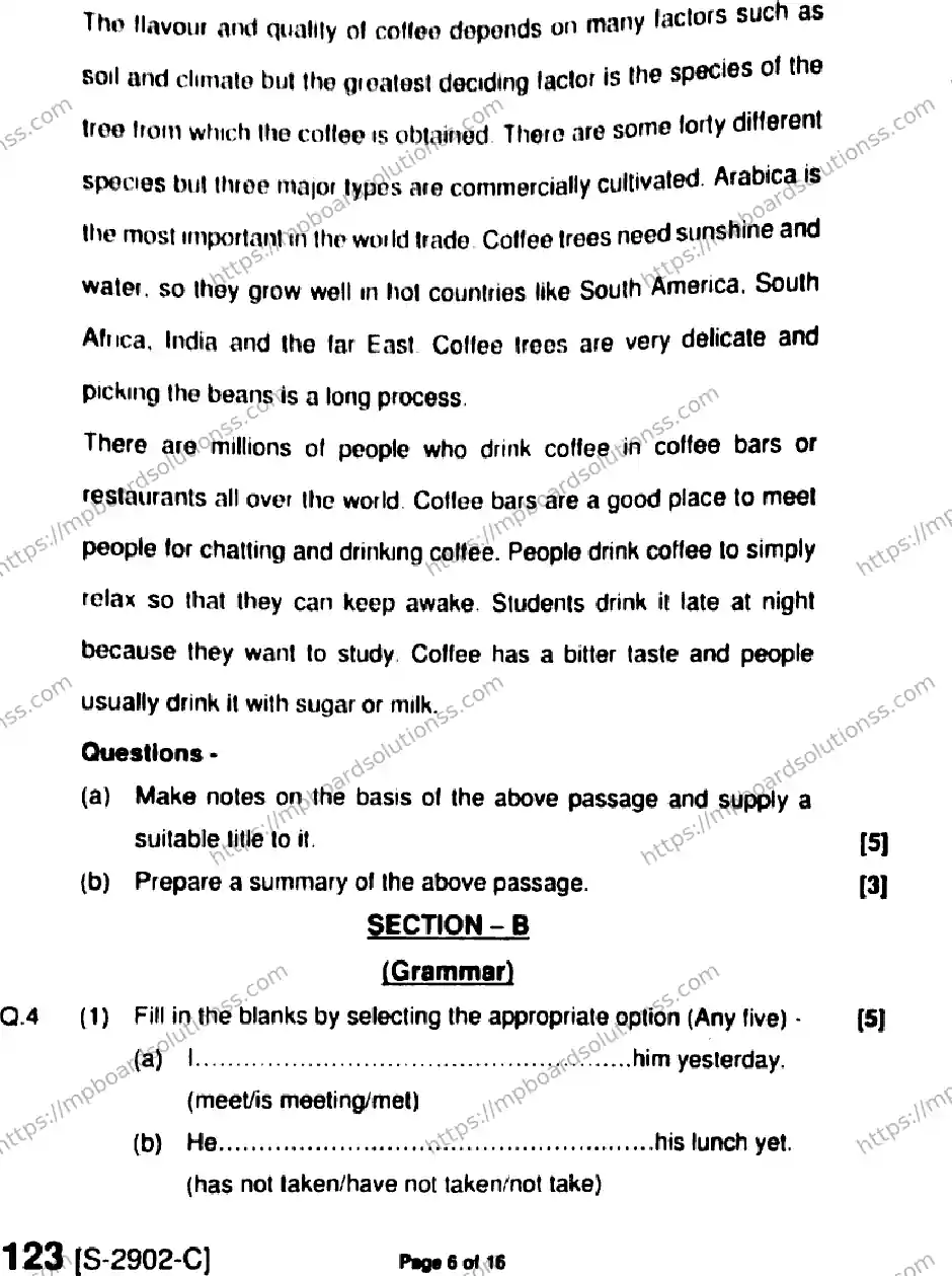 MP Board Class 11 English HE-824686 Final Paper 2021 Image 6