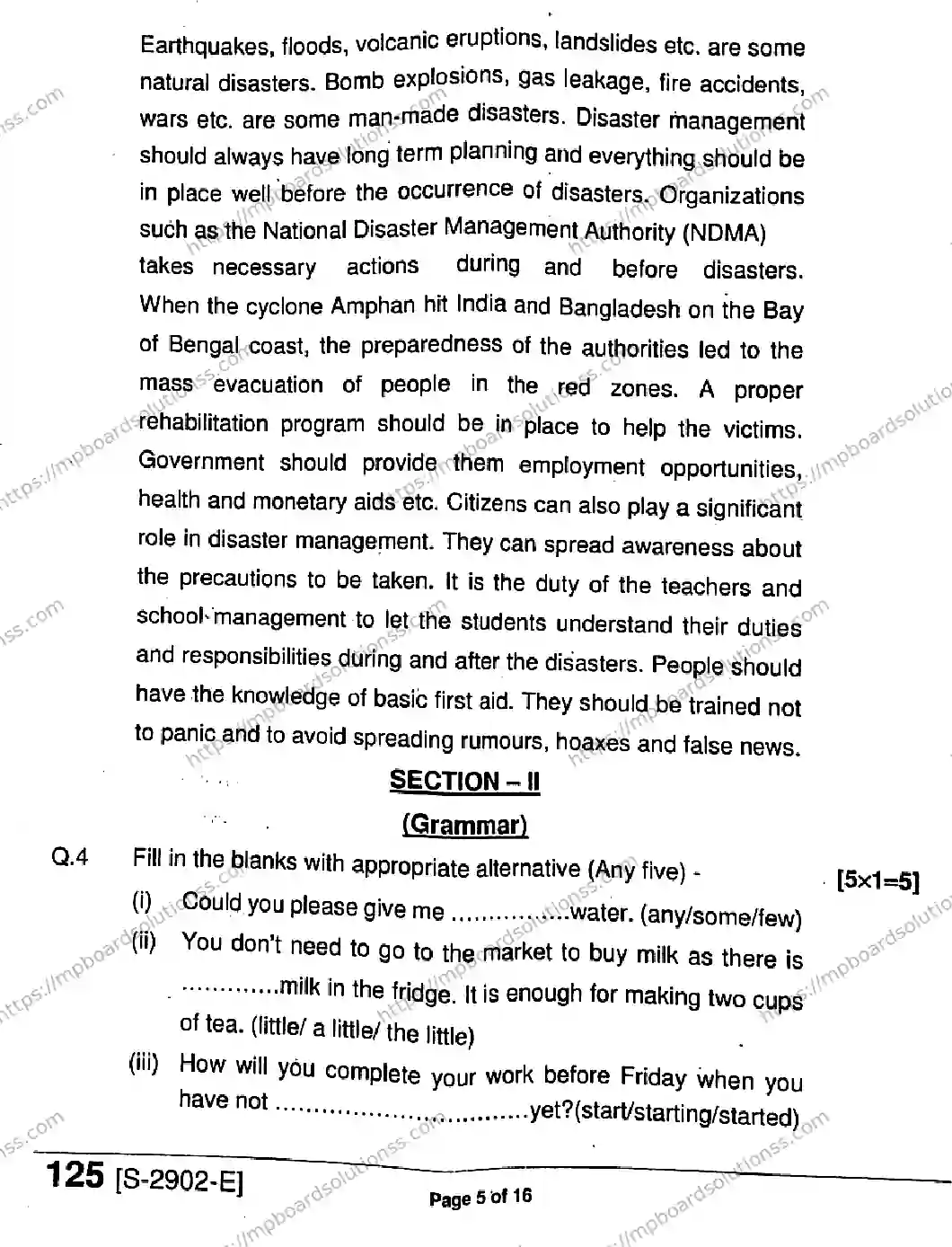 MP Board Class 11 English HE-846996 Final Paper 2021 Image 5