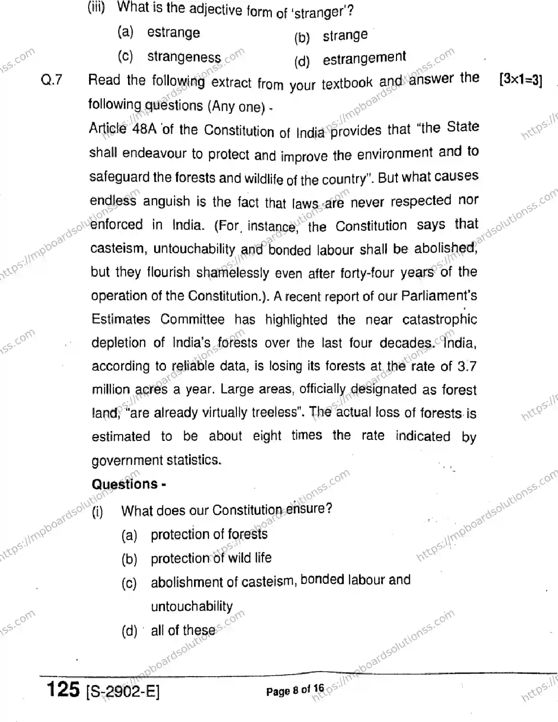 MP Board Class 11 English HE-846996 Final Paper 2021 Image 8
