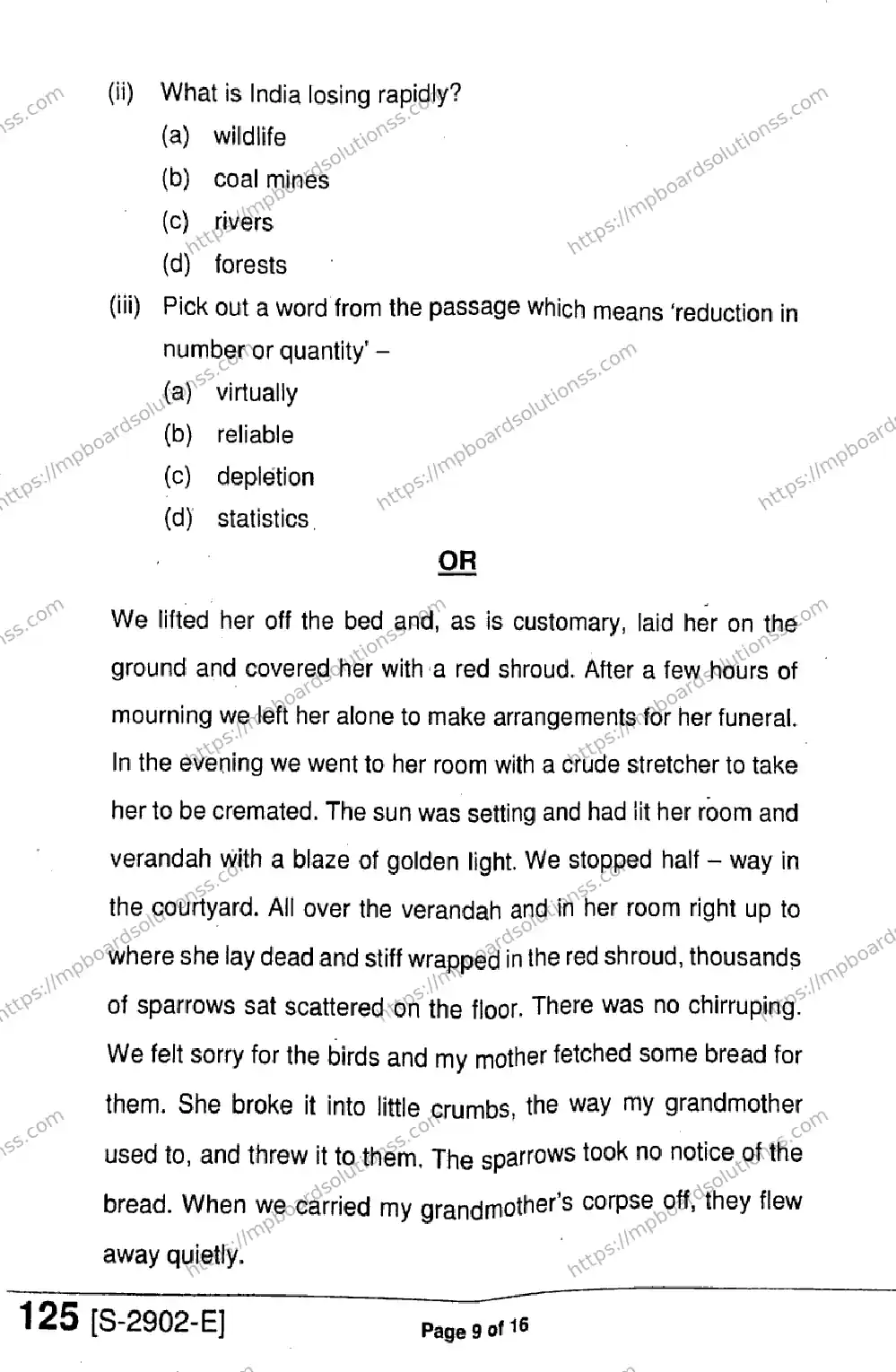 MP Board Class 11 English HE-846996 Final Paper 2021 Image 9