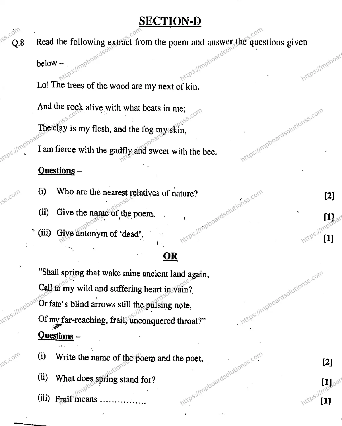 MP Board Class 11 General English-547720 Final Paper 2020 Image 6